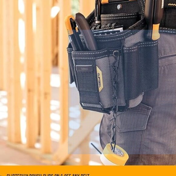 TOUGHBUILT TB-CT-34 Small Electrician's  Tool Belt Pouch Utility Waist Bag - Picture 4 of 4
